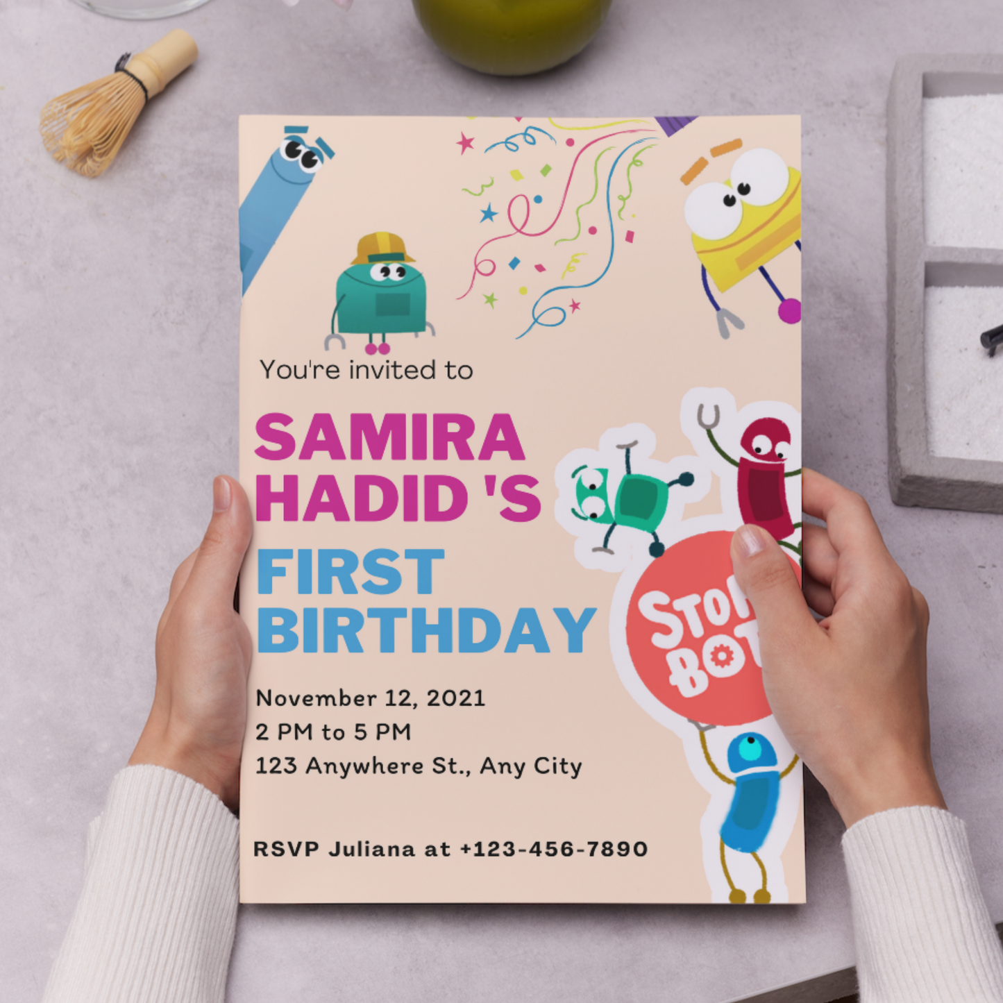 Numberblocks Birthday Invitation Template