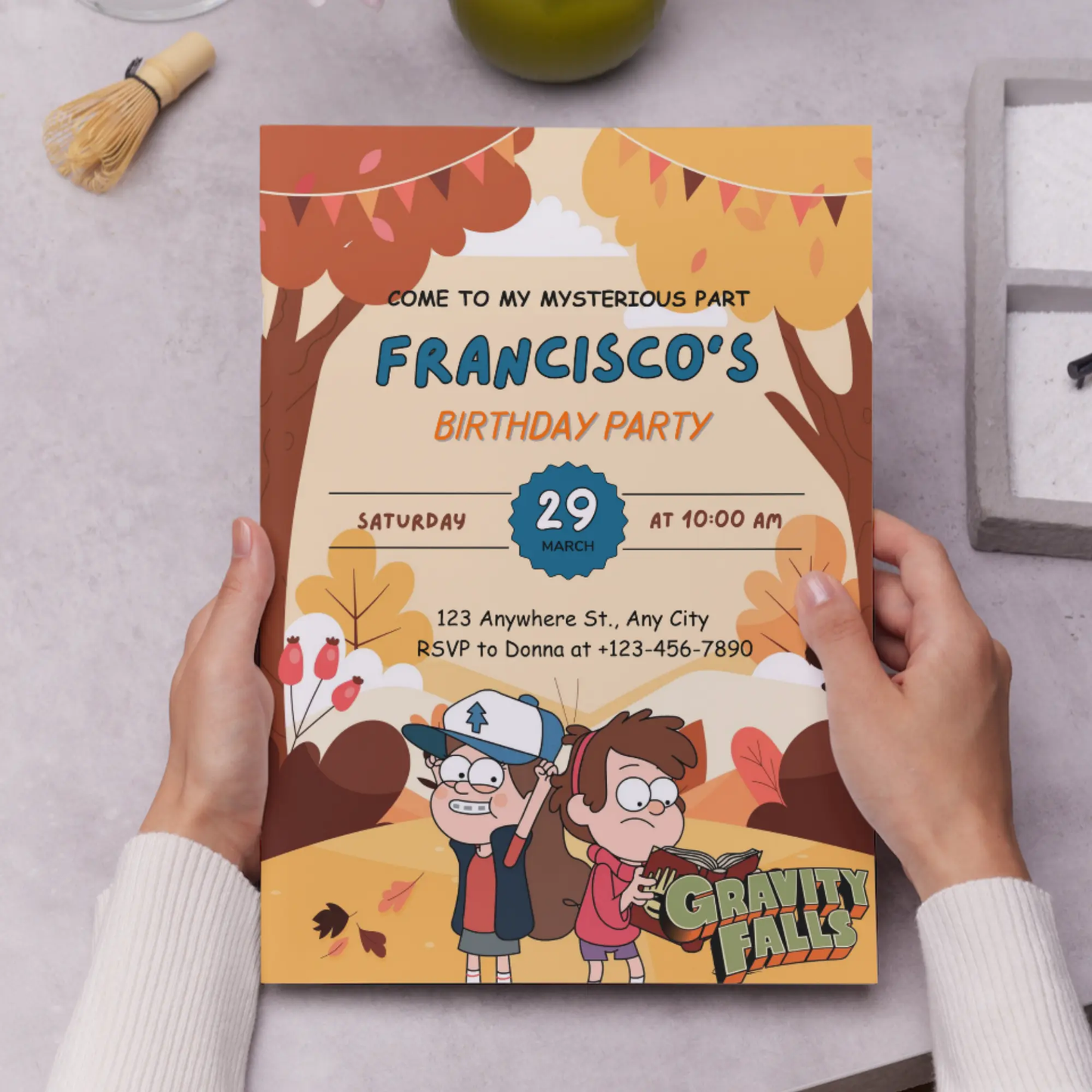 Gravity Falls Birthday Invitation Template - CreativeRino