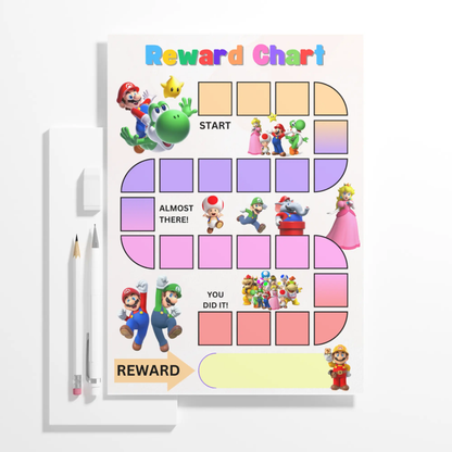 Super Mario Reward Chart Template | Mario Behavior Chart - CreativeRino