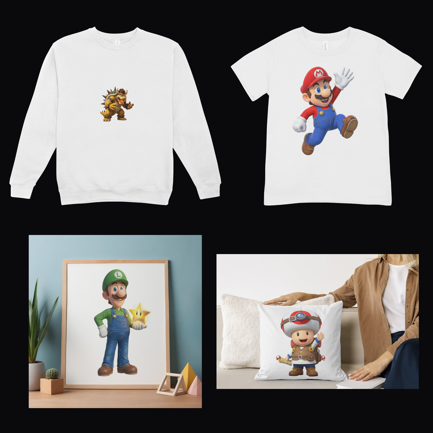 Super Mario Galaxy PNG, Mario Clipart, Gamer T-Shirt Design (Instant Download) CreativeRino