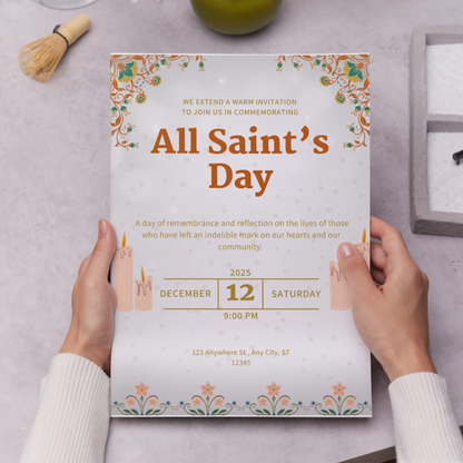 All Saints Day Invitation Template - CreativeRino