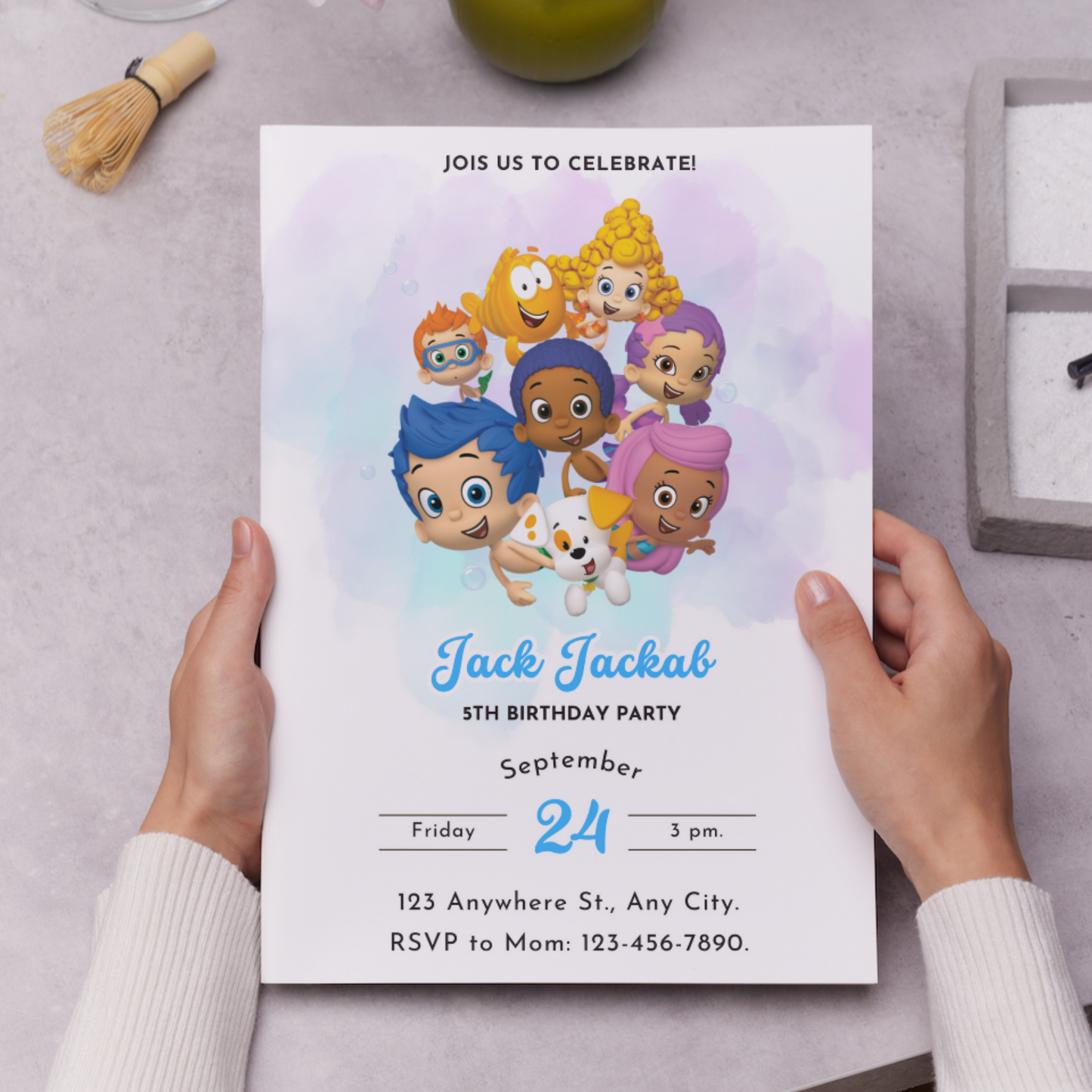 Bubble Guppies Birthday Invitation Template