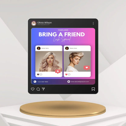 Bring A Bestie Flyer Template | Bring A Friend Flyer CreativeRino