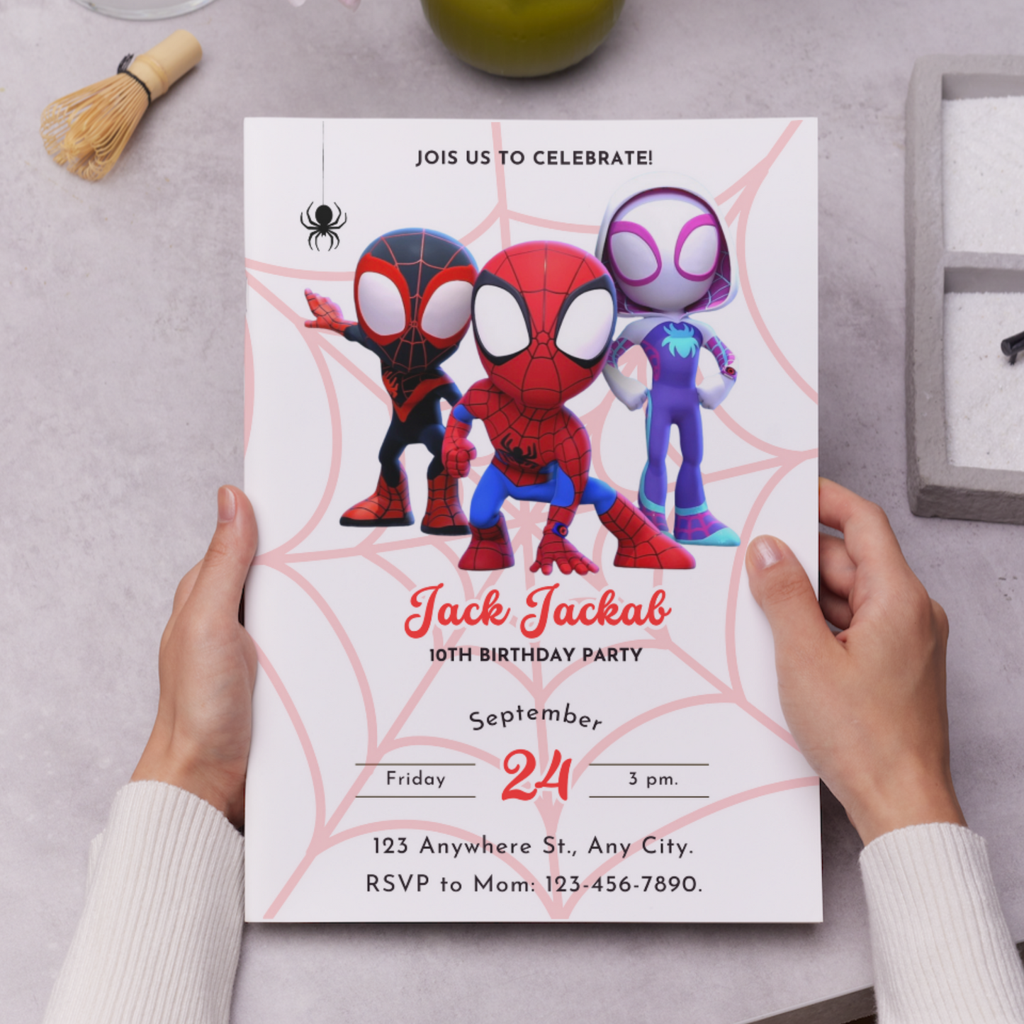 Spidey and his Amazing Friends Birthday Invitation Template