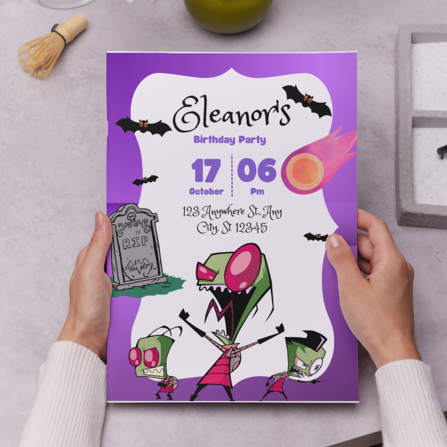 Invader Zim Birthday Invitation Template