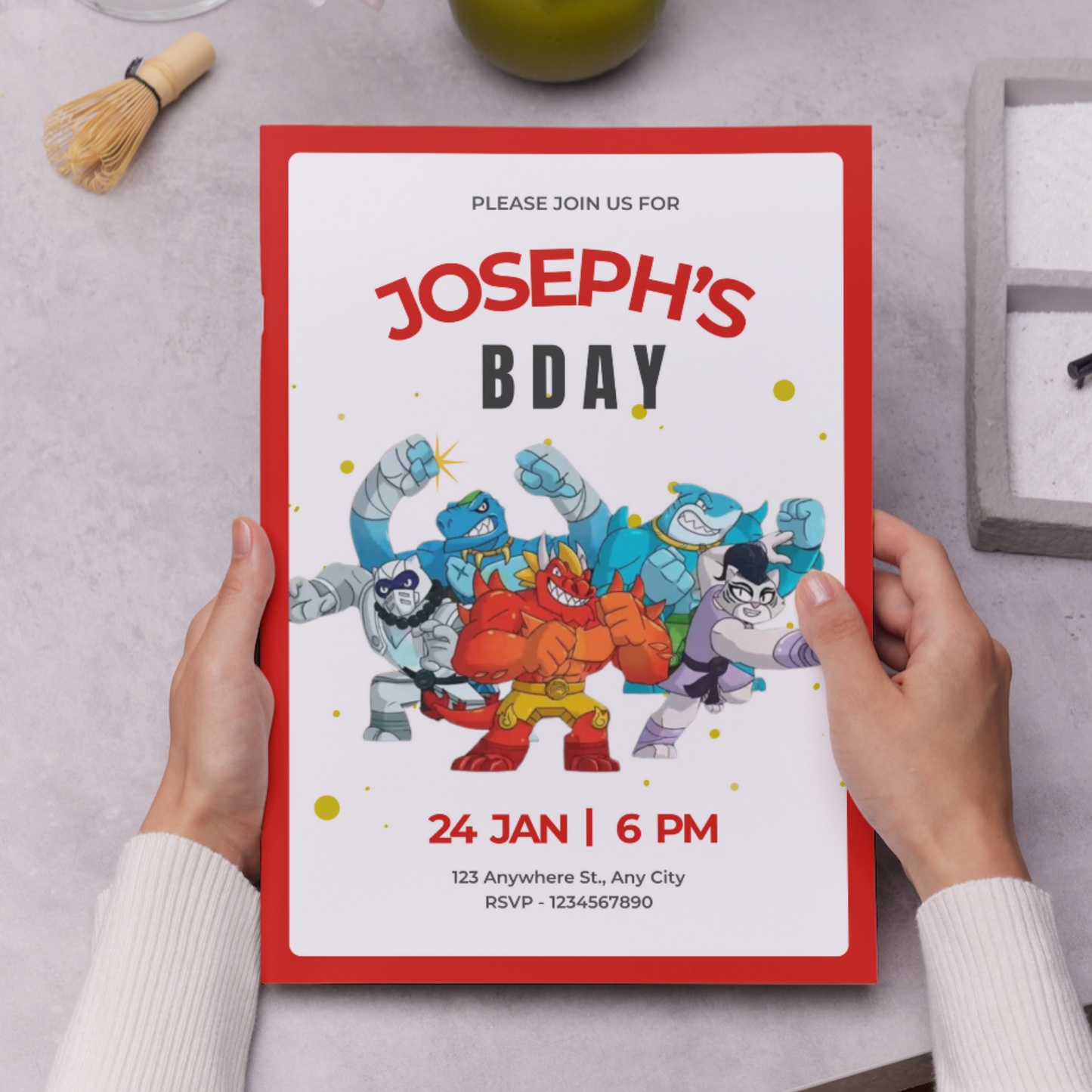 Goo Jit Zu Birthday Invitation Template