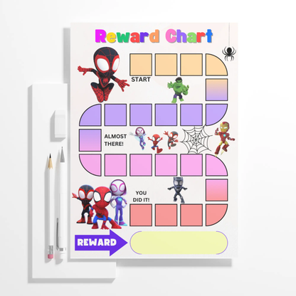 Spidey and his Amazing Friends Reward Chore Chart Template | Spidey Behavior Chart - CreativeRino