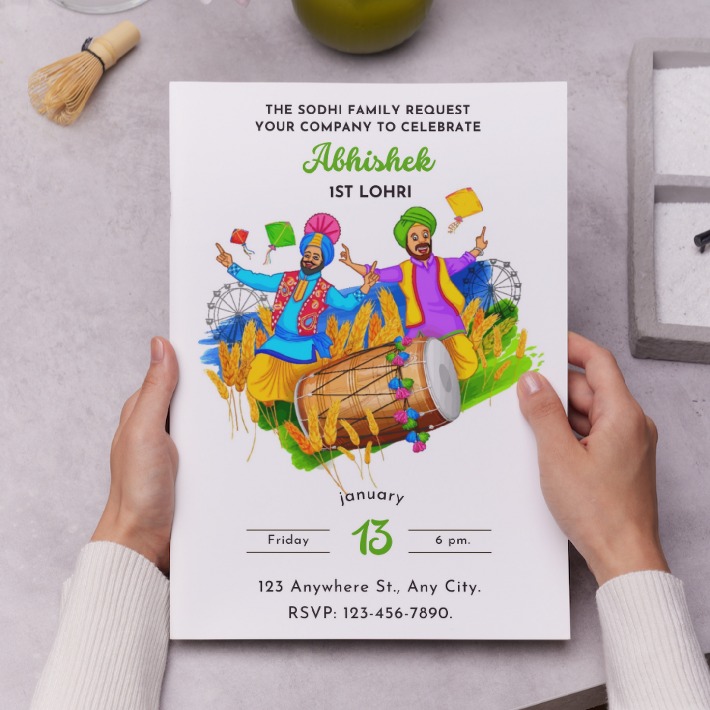 Lohri Invitation Template | Lohri Party Invite