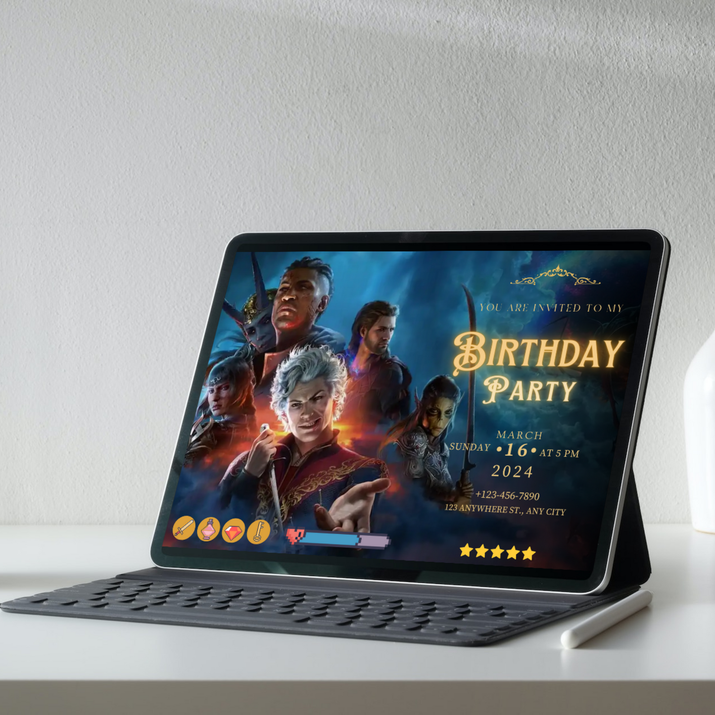 World of Warcraft Birthday Invitation Template