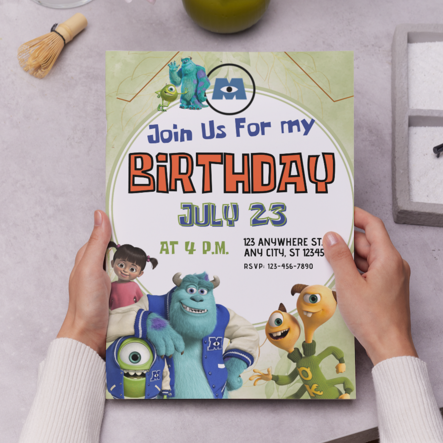 Monsters Inc Birthday Invitation Template