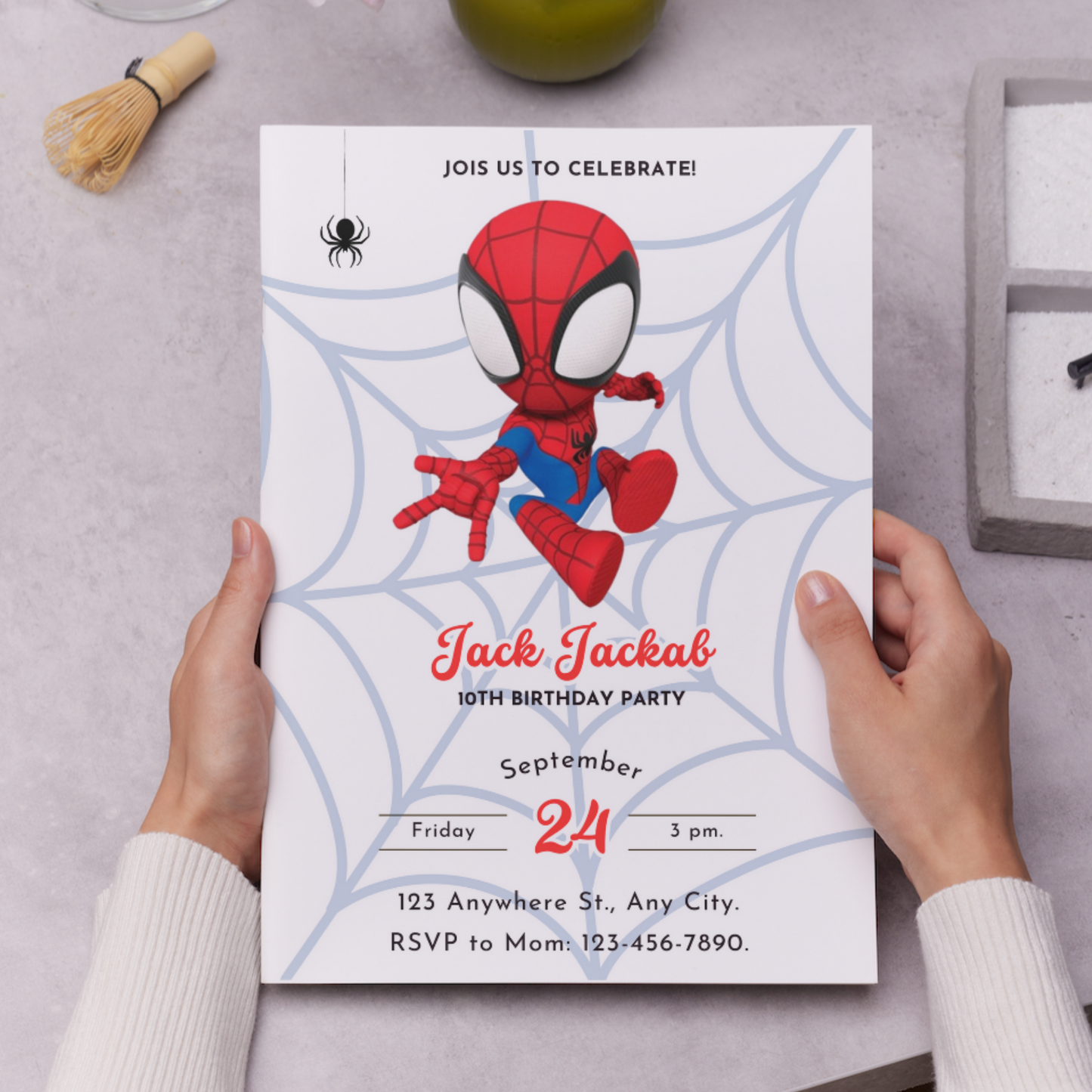 Spidey and his Amazing Friends Birthday Invitation Template