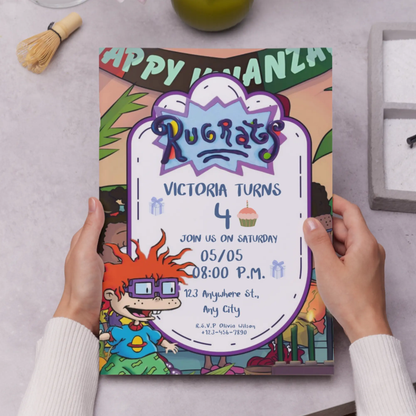 Rugrats Birthday Invitation Template - CreativeRino
