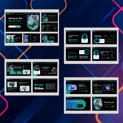 4 Modern Artificial Intelligence Powerpoint Presentation Template Bundle | Technology & IT Business Presentation Templates CreativeRino