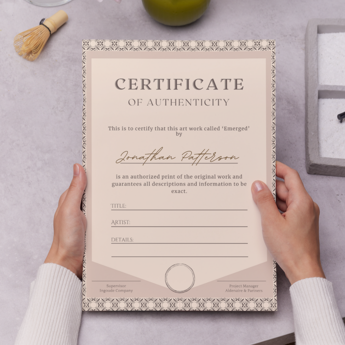 Certificate of Authenticity Template | Authenticity Certificate