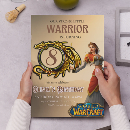 World of Warcraft Birthday Invitation Template - CreativeRino