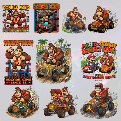 Donkey Kong PNG | High-Resolution Transparent Gaming Character Clipart | Retro Arcade Design Download CreativeRino