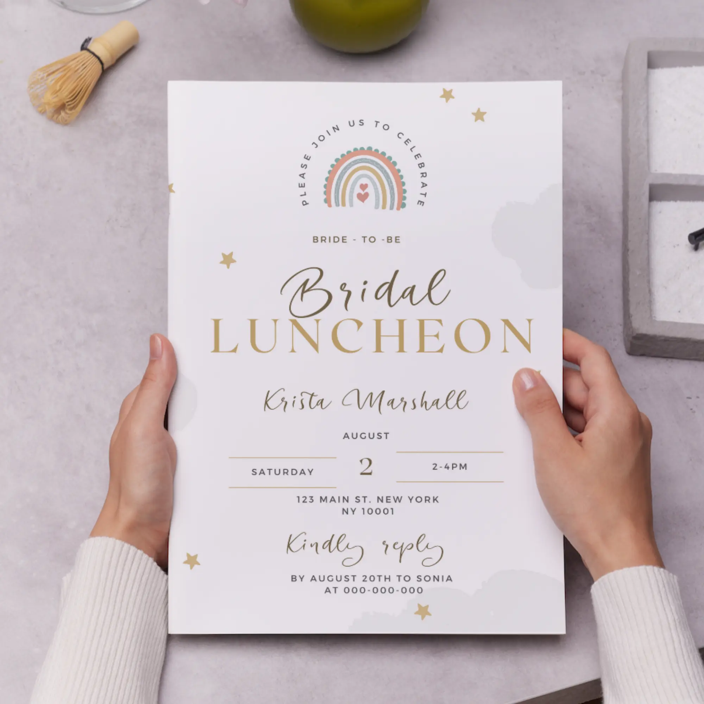 Bridal Luncheon Invitation Template - CreativeRino