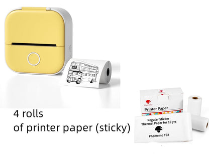 Portable Mini Thermal Label Printer Home Photo Printer Student Wrong Question Printer Bluetooth-compatible Mini Label Printer Price Tag CreativeRino