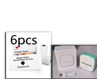 Portable Mini Thermal Label Printer Home Photo Printer Student Wrong Question Printer Bluetooth-compatible Mini Label Printer Price Tag CreativeRino