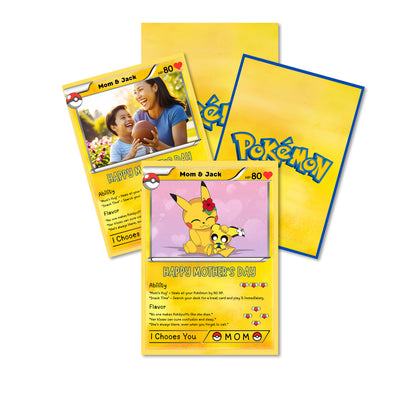 Poke Mother's Day Card, Editable Pokemon Custom Gift for Mom, Printable Mother's Day Gifts Custom Pokemon Card, Pokemon Presents Mom Gifts - CreativeRino