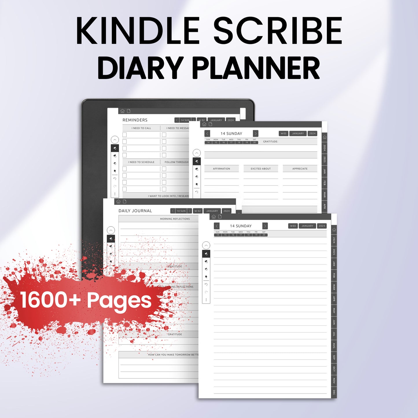 Kindle Scribe Diary Planner Template