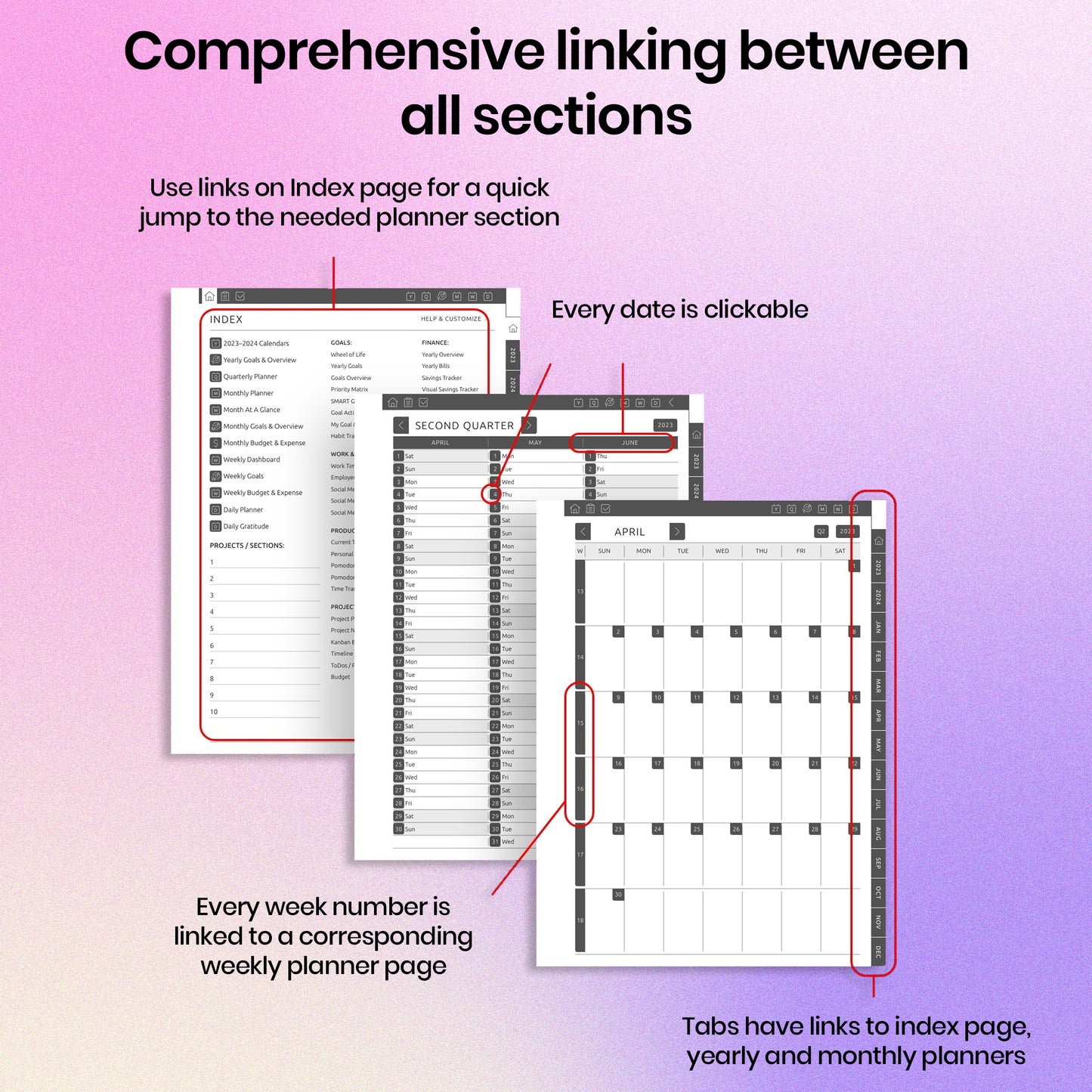 18 GoodNotes Bills Income Expence Trackers Template