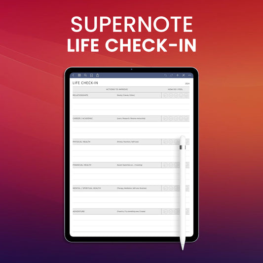 Supernote Life Check-In Planner Template