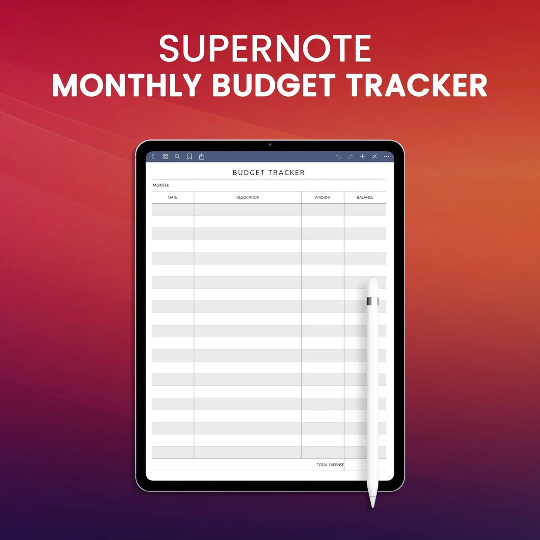 Supernote Monthly Budget Tracker Planner Template – CreativeRino