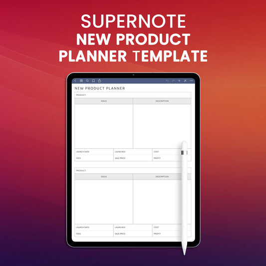 Supernote New Product Planner Template