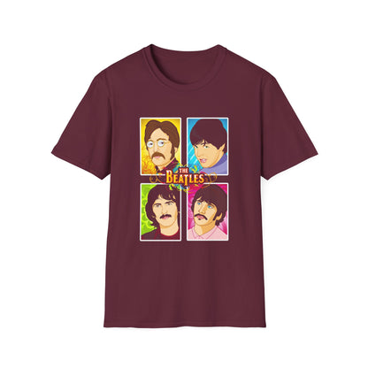 Retro Beatles Unisex Softstyle T-Shirt - Music Nostalgia Tee - CreativeRino