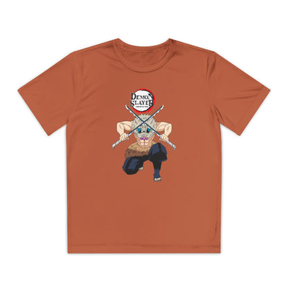 Youth Demon Slayer Competitor Tee - Bold Orange Anime T-shirt for Fans - CreativeRino