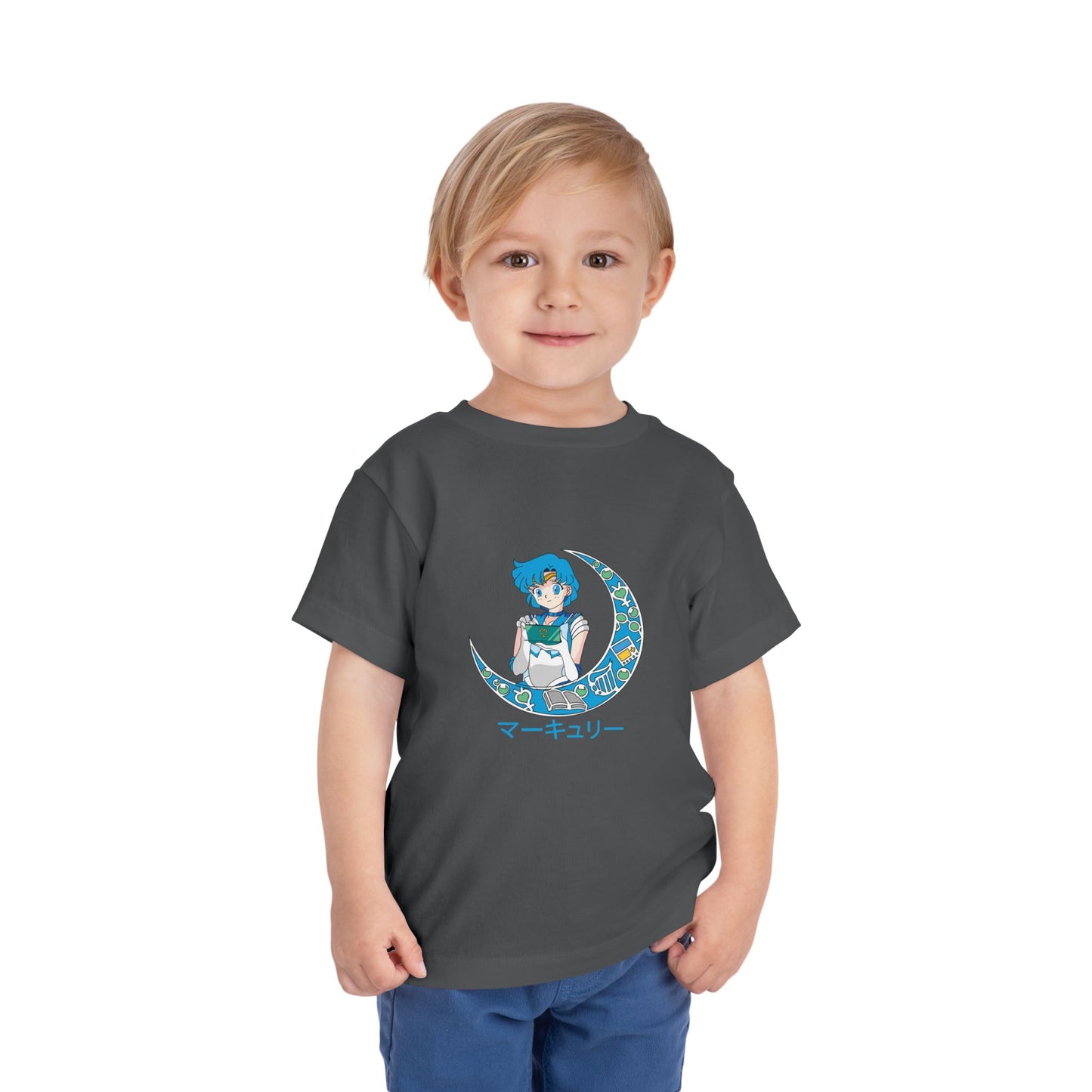 Anime Toddler Short Sleeve Cute Sailor Moon Graphic T-shirt for Young Fans - CreativeRino