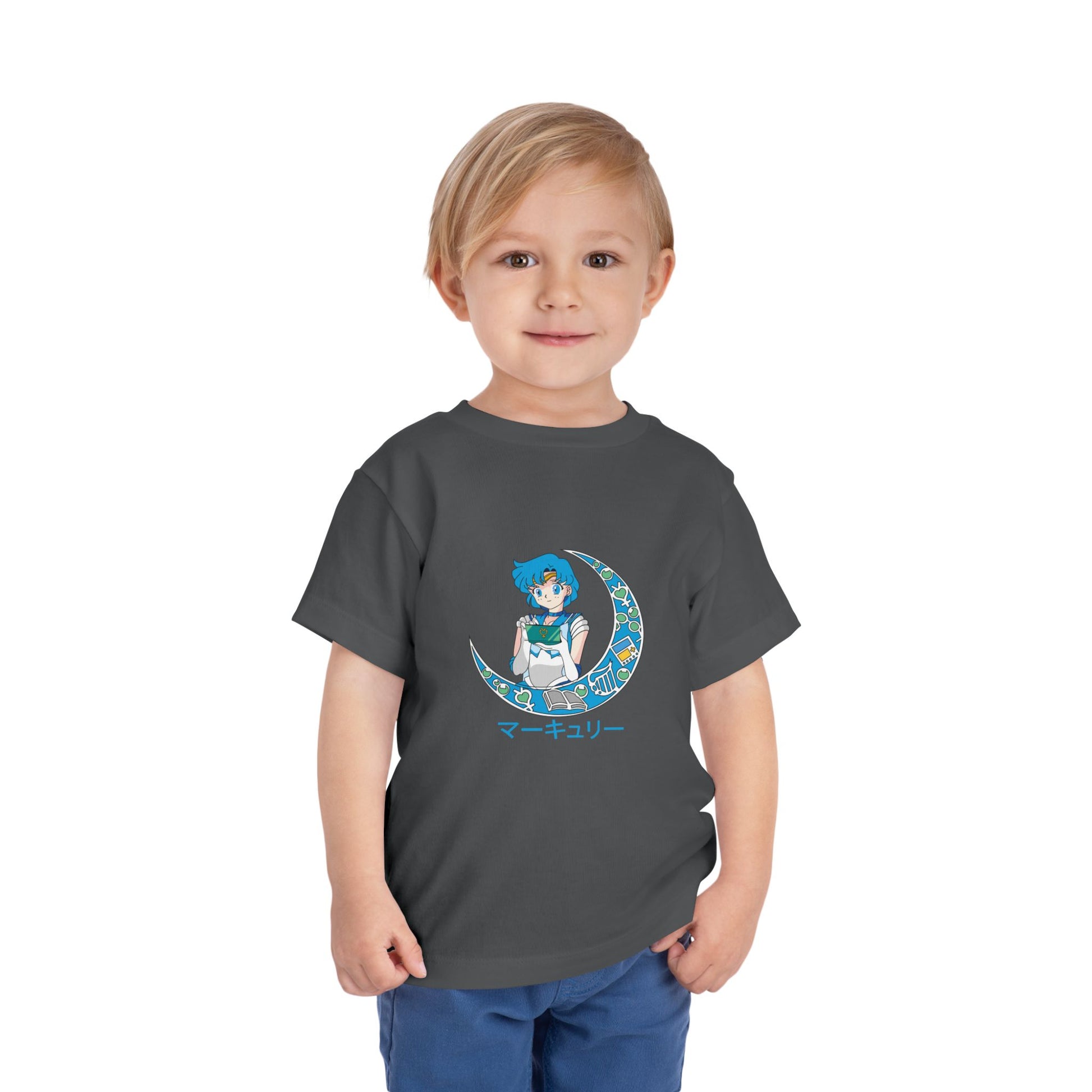 Anime Toddler Short Sleeve Cute Sailor Moon Graphic T-shirt for Young Fans - CreativeRino