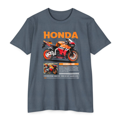 Honda CBR Motorcycle Unisex Jersey T-shirt - Perfect for Bikers and Racing Enthusiasts - CreativeRino