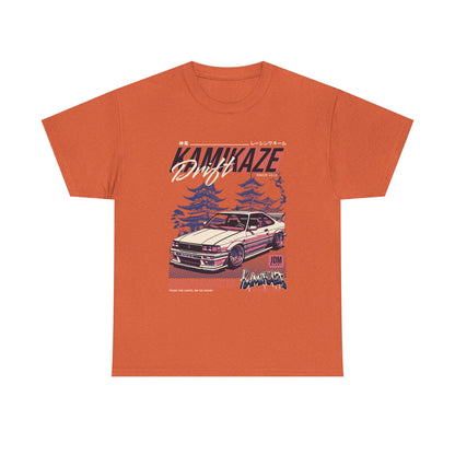 Retro Drift Car Tee - Unisex Heavy Cotton T-Shirt - CreativeRino