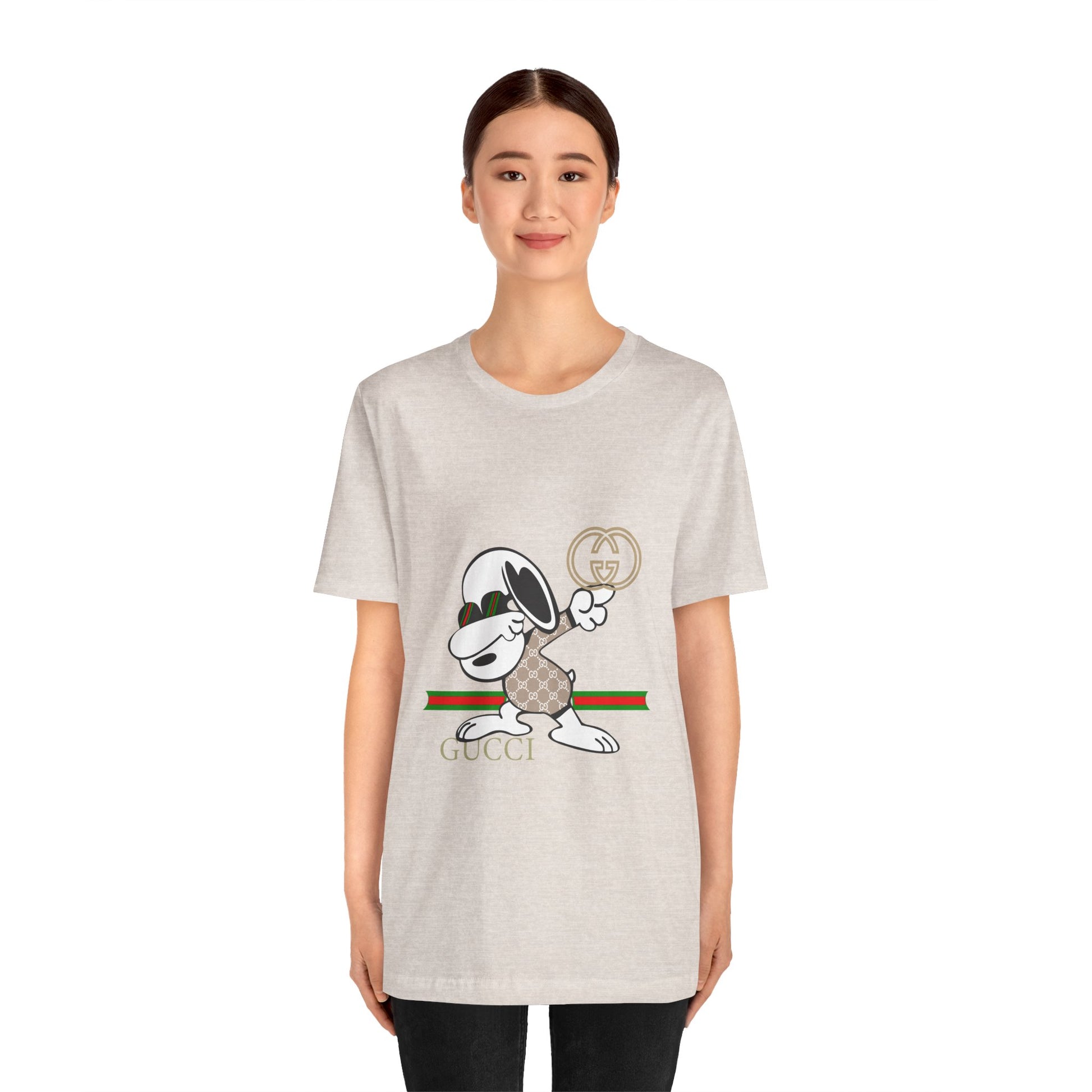 Snoopy Gucci Unisex Jersey Short Sleeve T-shirt - CreativeRino