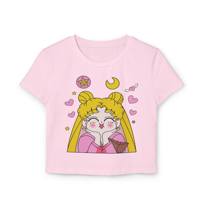 Cute Cartoon Baby Tee - Sailor Moon T-shirt Design for Girls - CreativeRino