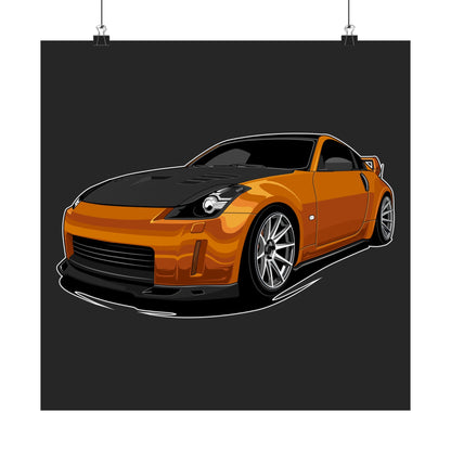 Sports Car Matte Square Car Posters - Perfect for Car Enthusiasts & Man Caves - CreativeRino