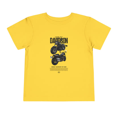 Harley-Davidson Fat Bob Toddler Short Sleeve Tee - Cool Kids Motorcycle T-shirt - CreativeRino
