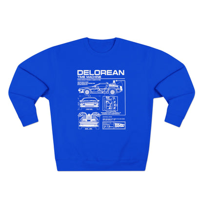 Delorean Time Machine Unisex Crewneck Sweatshirt - Retro Movie Apparel - CreativeRino