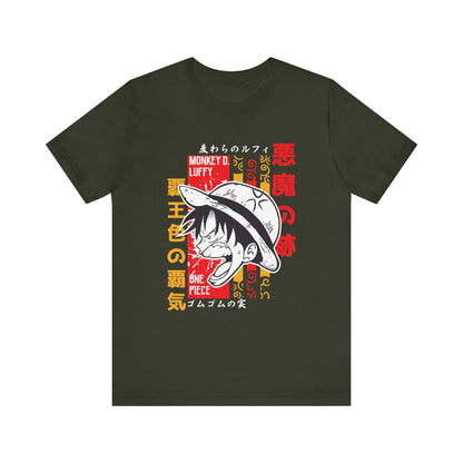 One Piece Luffy Graphic Tee – Unisex Jersey T-shirt for Anime Fans - CreativeRino