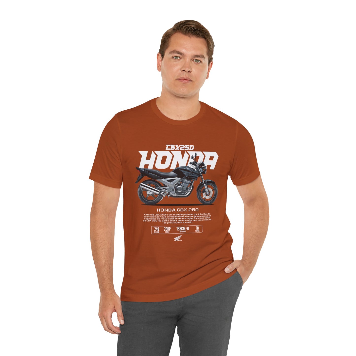 Honda CBX 250 Motorcycle Unisex Tee - Retro Style Short Sleeve T-shirt - CreativeRino