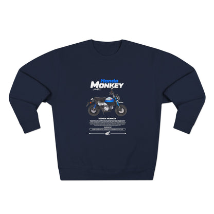 Honda Monkey Unisex Crewneck Sweatshirt - Vintage Motorcycle Design - CreativeRino