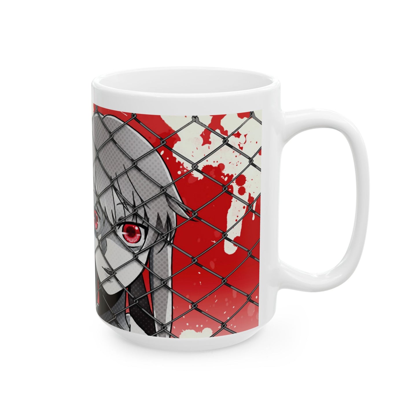 Anime Art Ceramic Mug with Yuno Design - CreativeRino