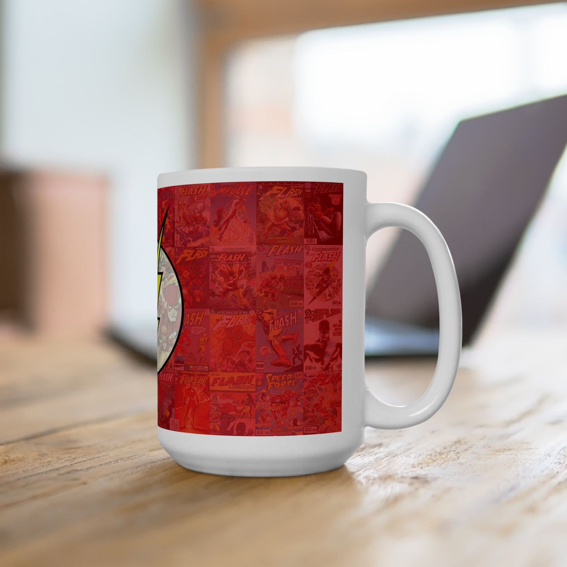 Flash Comic Ceramic Mug - Superhero Coffee Cup - CreativeRino
