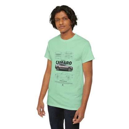 Chevrolet Camaro Unisex Heavy Cotton Tee - Vintage Car Design T-Shirt - CreativeRino