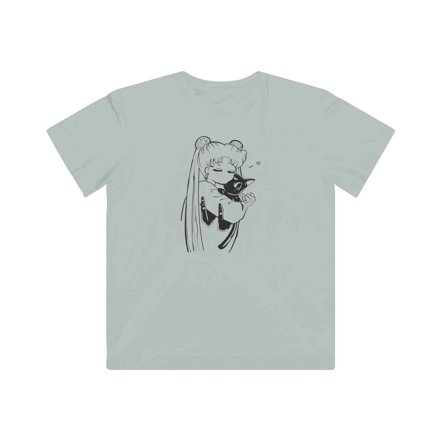 Anime Character Love Kids Tee - Cute Sailor Moon Graphic T-shirt for Young Fans - CreativeRino