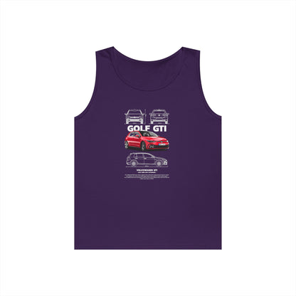 Volkswagen Golf GTI Unisex Heavy Cotton Tank Top - Perfect T-shirt for Car Enthusiasts - CreativeRino