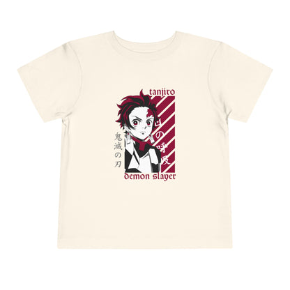 Toddler Demon Slayer Tee - Tanjiro Short Sleeve Anime T-shirt for Kids - CreativeRino