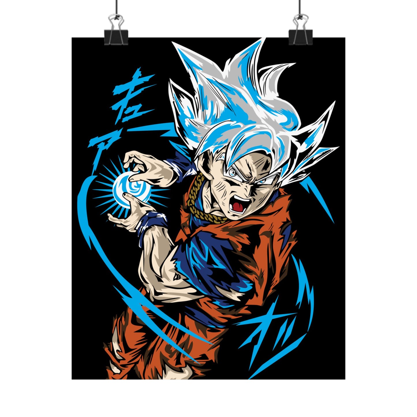 Goku Energy Burst Matte Vertical Poster | Anime Wall Art for Fans - CreativeRino